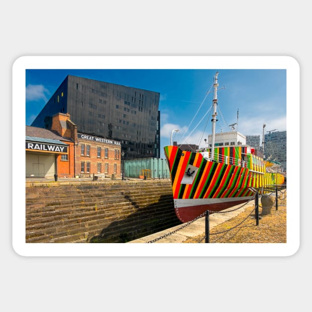 The World War One Dazzle Ship, Liverpool Sticker by millroadgirl